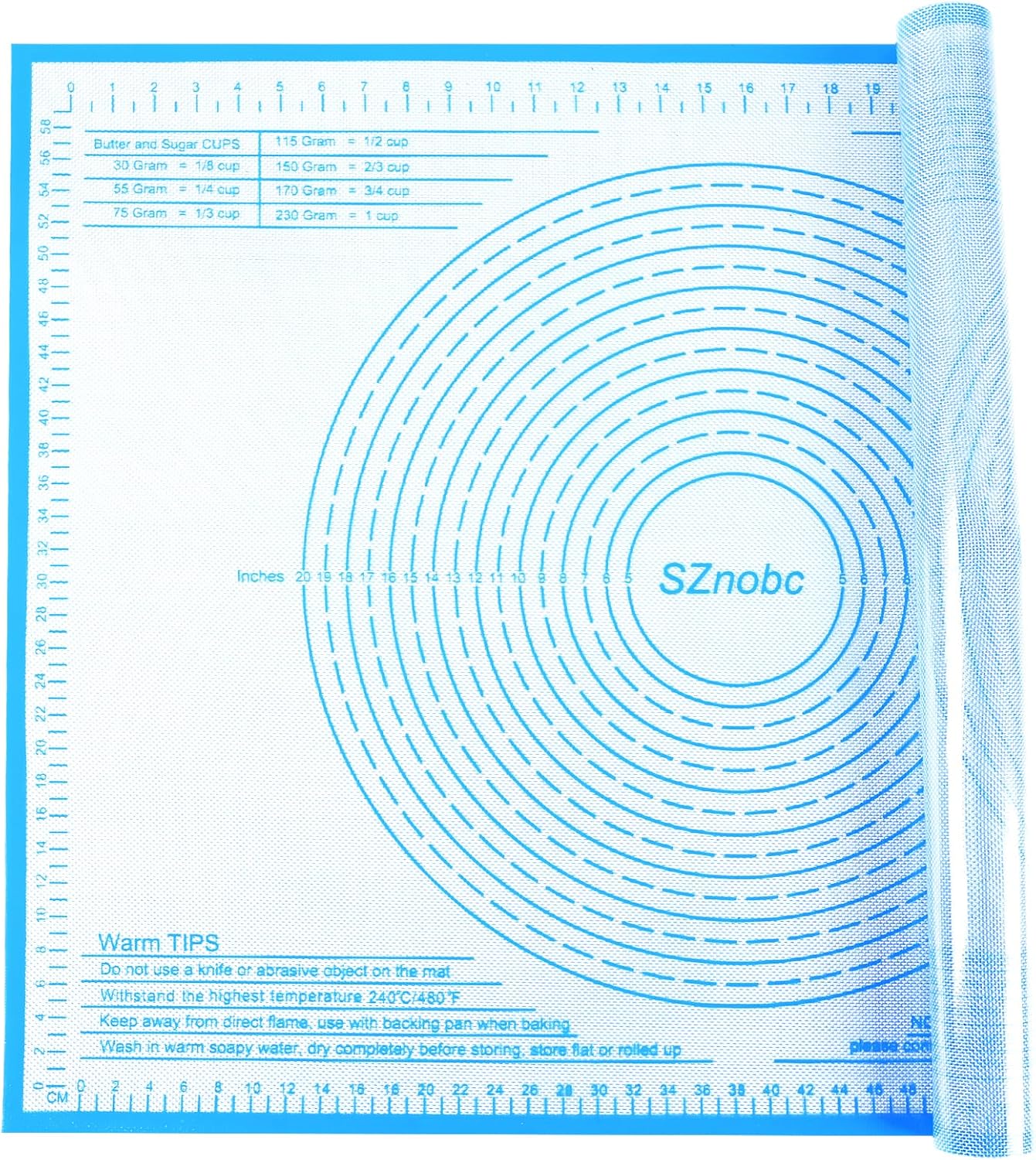 Non-slip Silicone Pastry Mat 34''By 26'' Nonstick Baking Mats Extra Large Counter Mat for Dough Rolling, Pastry, Pie Crust, Fondant, Cookies, Bread, Pasta, Pizza Mat