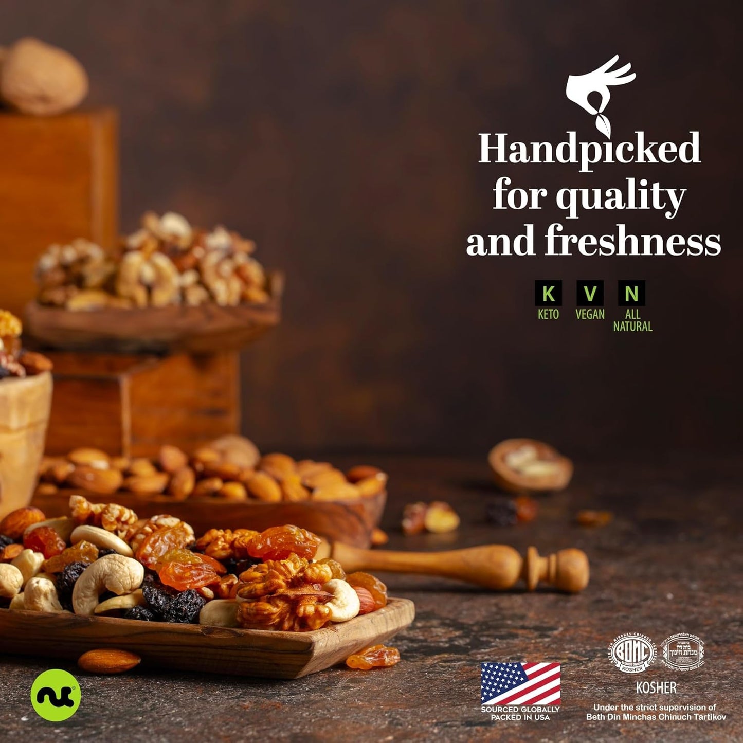 NUT CRAVINGS - Sun Dried Kiwi Slices, Lightly Sweetened (80oz, 5 LB, Bulk) Bulk Dry Fruits Packed Fresh in Resealable Bag - Sweet Healthy Snack, Naturally Grown, Vegan, Kosher