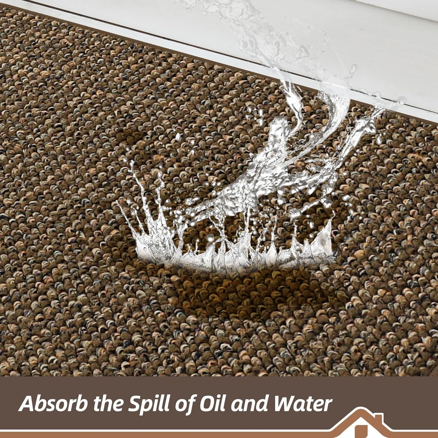 BEQHAUSE Kitchen Runner Rugs 24"x60", Non-Slip Kitchen Mats for Floor, Super Absorbent and Stain Resistant Kitchen Rug, Machine Washable Rugs for Kitchen, Hallway, Laundry & Sink, Brown