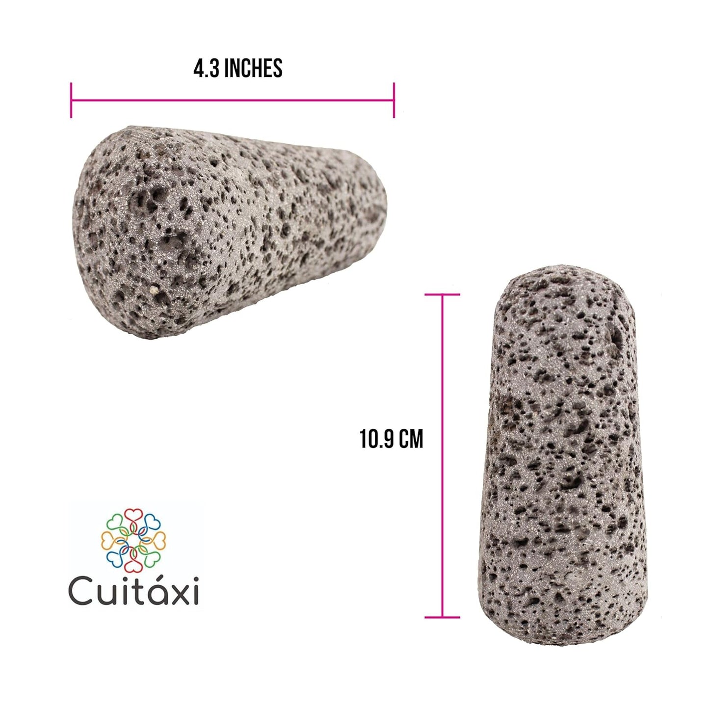 Temolote/Pestle Replacement Single Head - The Original Molcajete Mexicano Bowl Handmade of Authentic Lava Rock - Molcajete de Piedra volcanica - Mexican Volcanic Mortar Pestle Authentic Lava Rock