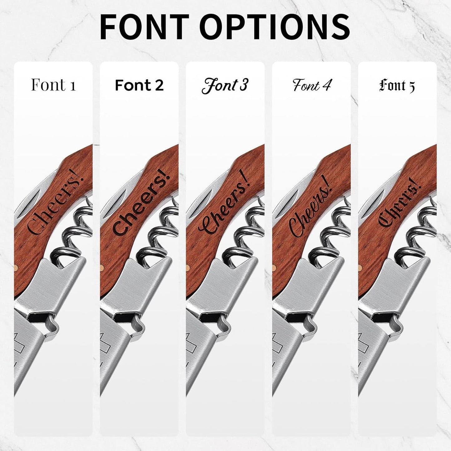 Wine Opener, Wine key, Corkscrew, Personalized Custom Wine Bottle Opener w/Foil Cutter and Cap Remover for Servers, Bartenders, Waiters, Sommelier, Wine lover - Classic Rosewood