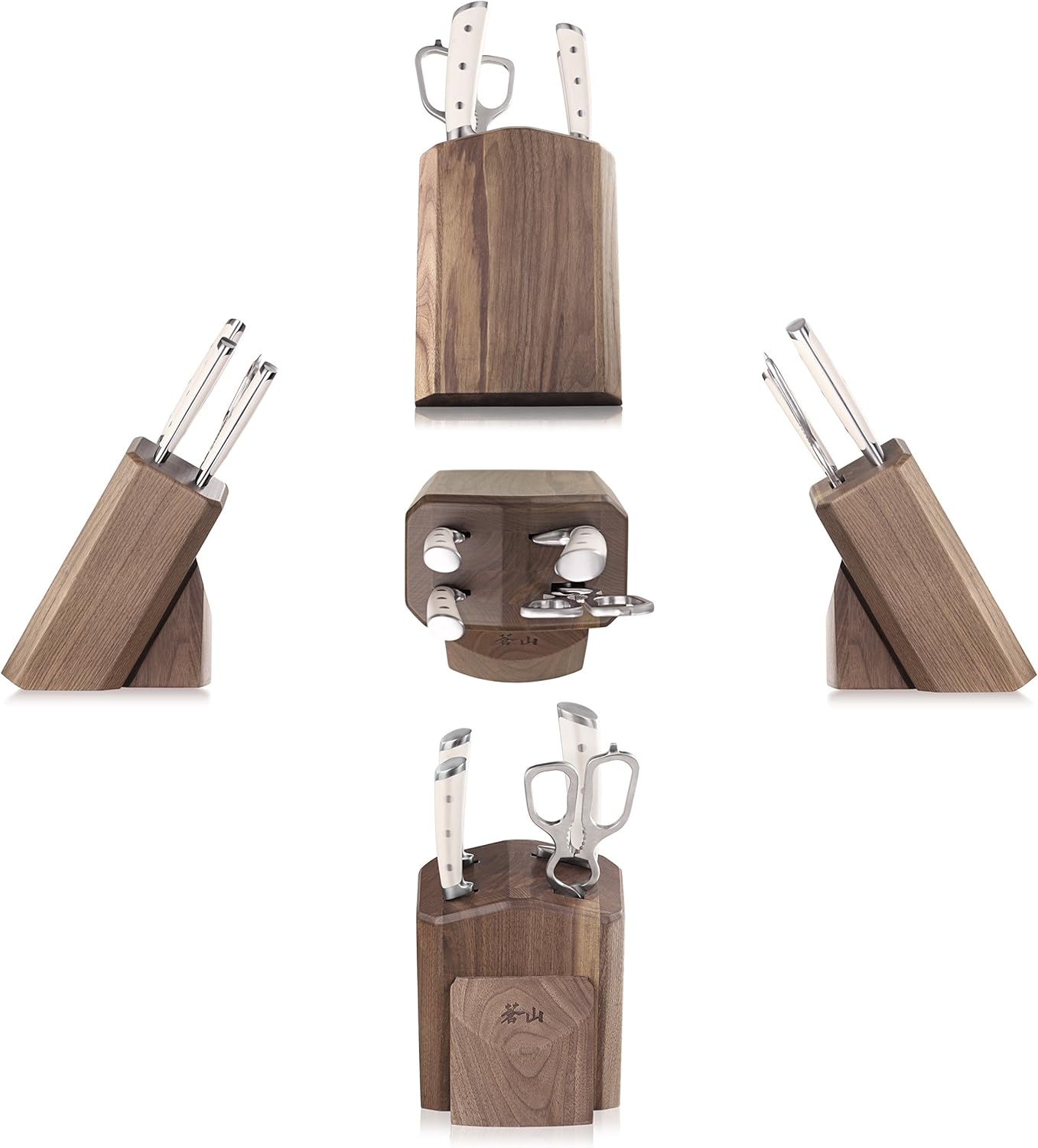 Cangshan S1 Series 1022568 German Steel Forged 5-Piece Starter Knife Block Set, Walnut