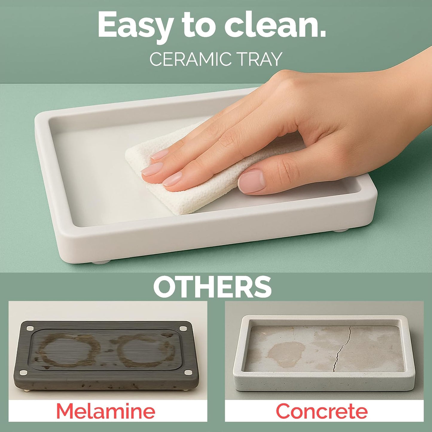 Vine Creations Glass Soap Dispenser Set, Kitchen Soap Dispenser Set with Ceramic Tray, 16 oz Dish Soap and Hand Soap Dispensers with Stainless Steel Pump Decor (White and Black Bottles/Matte Black)