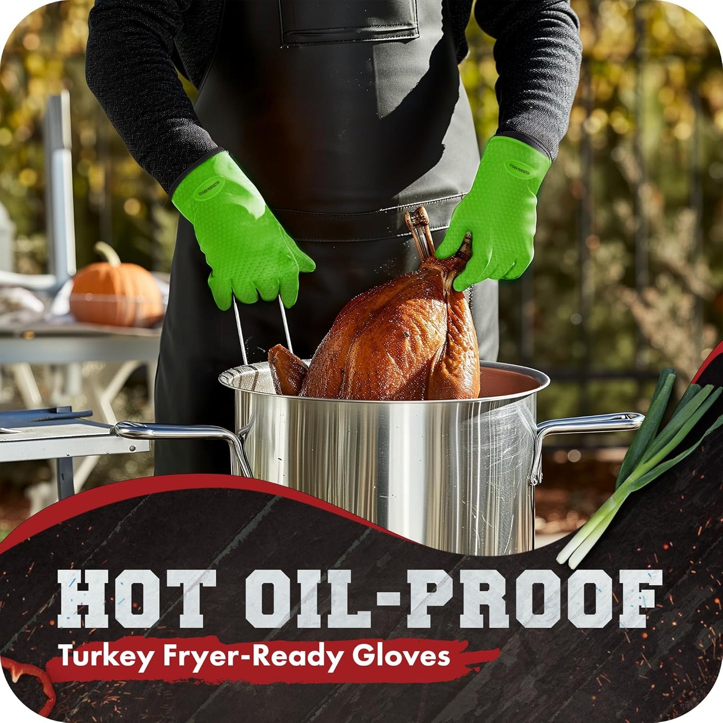 KITCHEN PERFECTION Silicone Smoker Oven Gloves -Extreme Heat Resistant BBQ Gloves-Handle Hot Food Right on Your Grill Fryer&Pit|Waterproof Grilling Cooking Baking Mitts |Superior Value Set +2 Bonuses