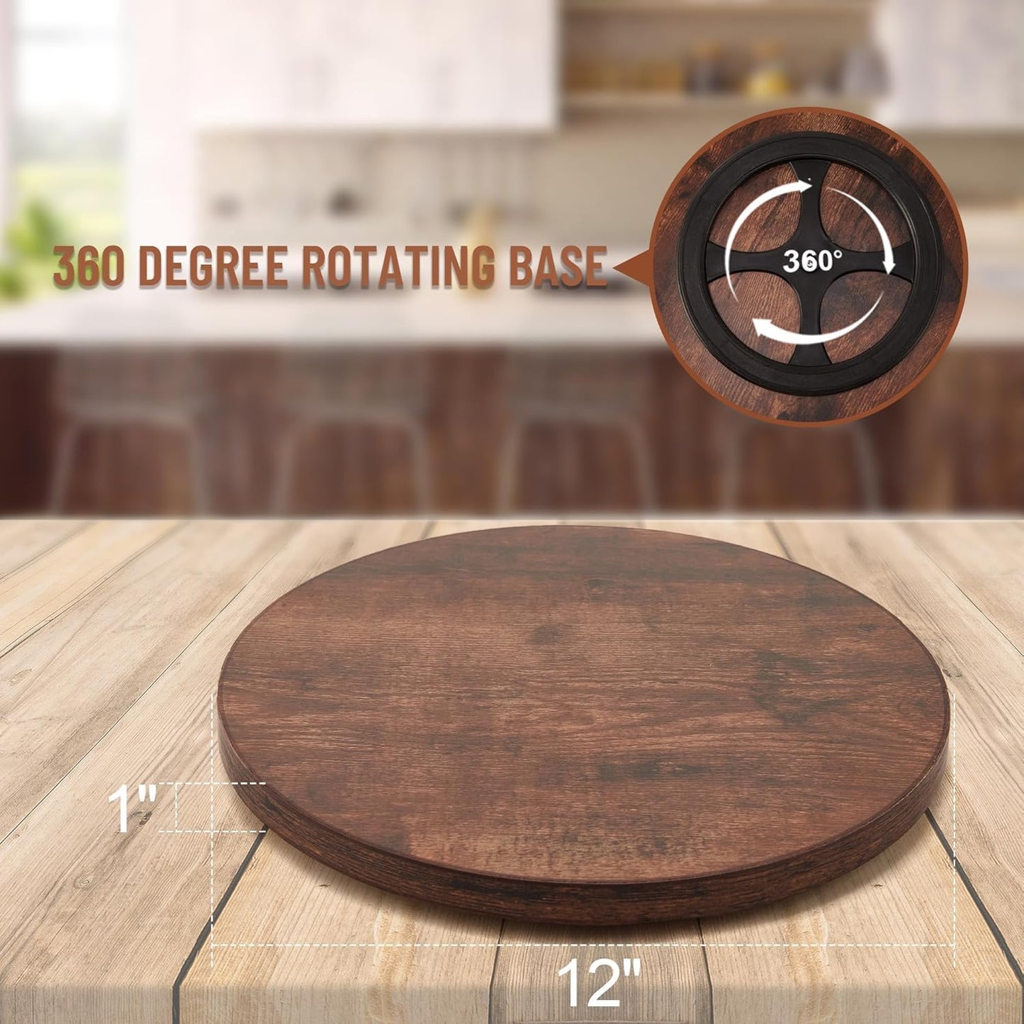 [ 2 Pack ] 12-inch Lazy Susan Organizers, ACIAZAAZ Lazy Susan Turntable for Cabinet, Kitchen Turntable Storage for Table, Countertop, Pantry