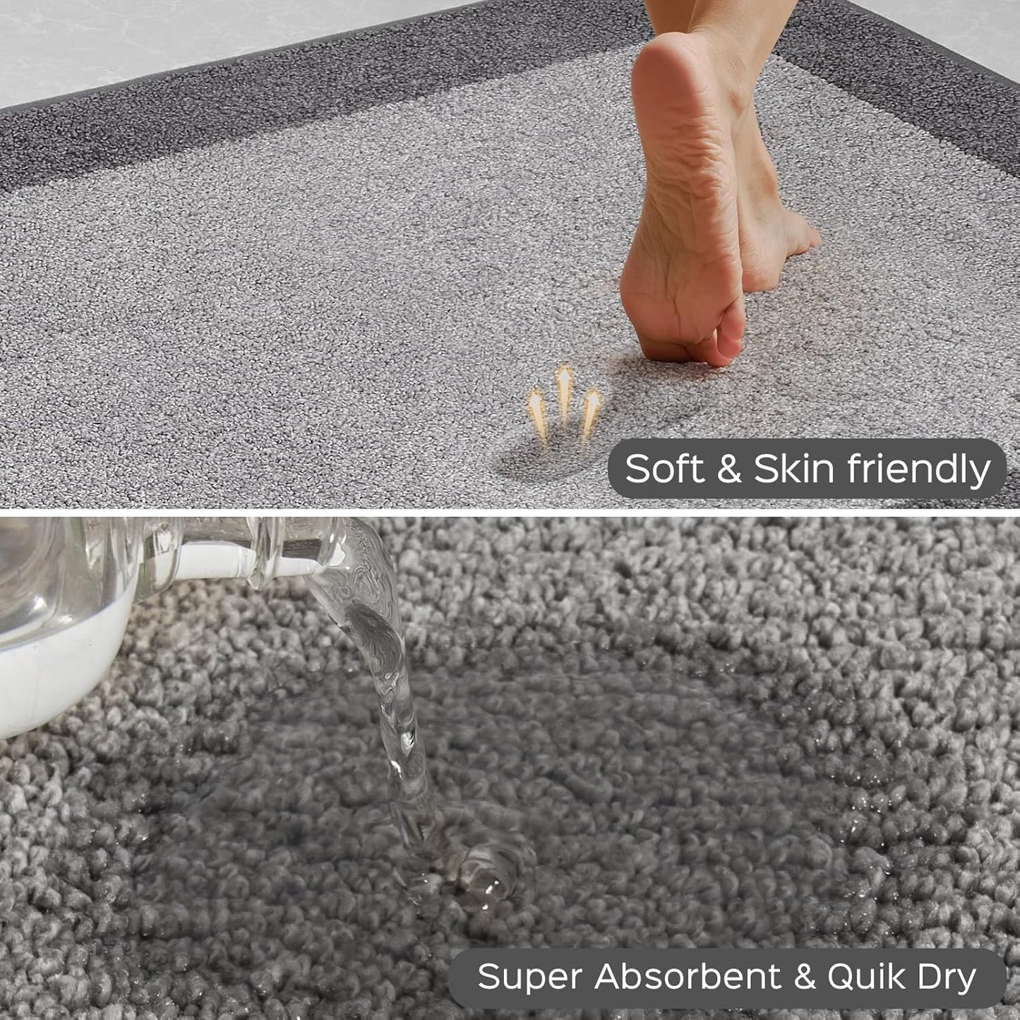 Machine Washable Kitchen Rug 24" x 36", Non Slip Kitchen Mat for Floor, Absorbent Entrance Throw Rug for Bedroom, Hallway, Bathroom, Door