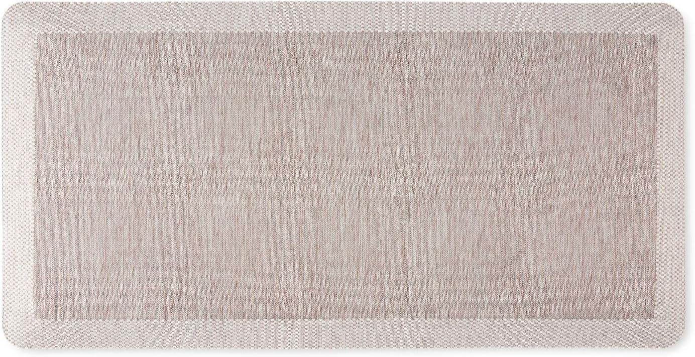 Martha Stewart Mira Modern Heathered Anti-Fatigue Air-Infused Kitchen Mat, Coffee Brown, 19.6"x39"