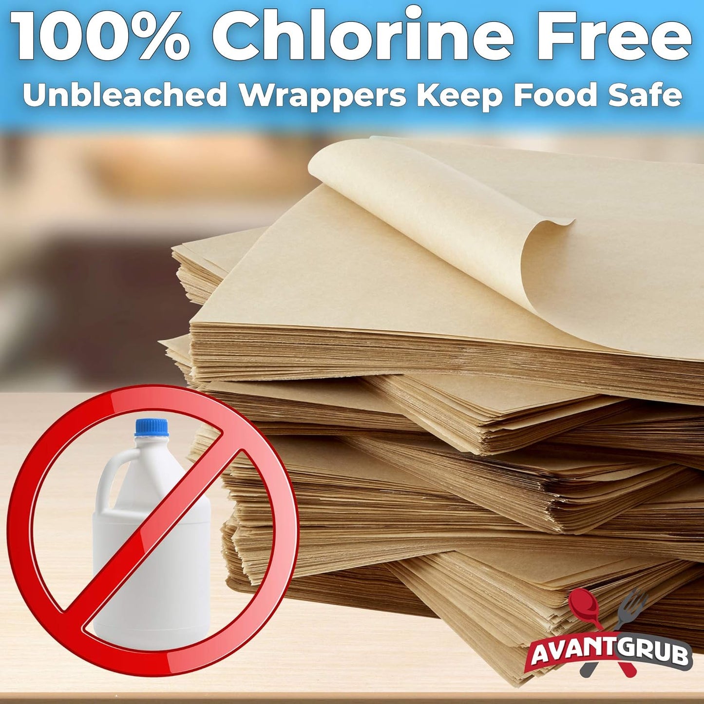 Eco Friendly, Grease Proof 12" x 12" Deli Wrap 1000 Pk. Best Kraft Food Wrapping Paper Sheets for Picnic, Festival, Fair or BBQ. Perfect Liner for Tray, Basket or Boat. Quality Bulk Restaurant Supply