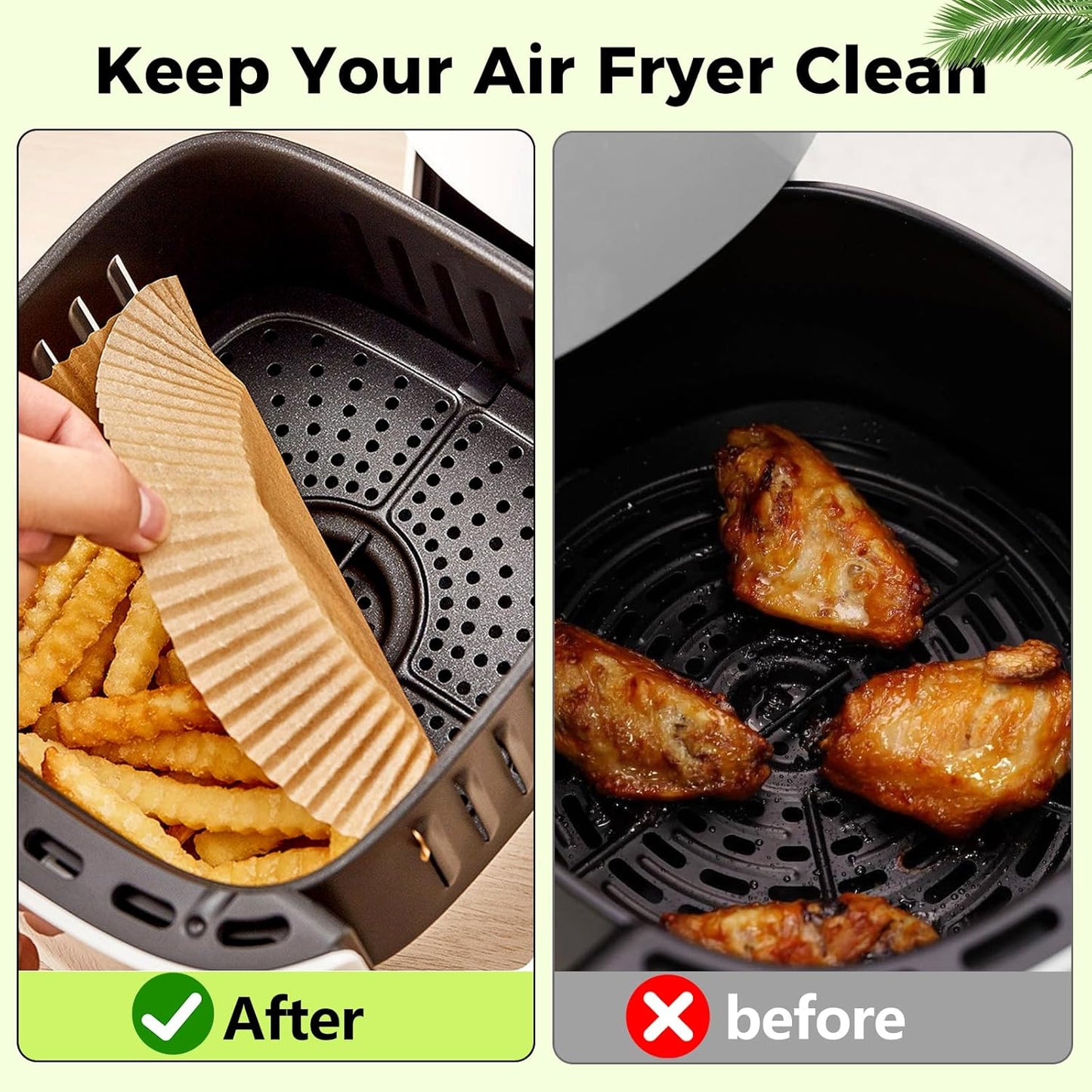 Ctizne Air Fryer Paper Liners Disposable, 200PCS 8inch Airfryer Oven Insert Parchment Paper Sheets Round, Non Stick Food Grade Baking Liner for 5Qt/6Qt/7Qt/8Qt Air Fryer Basket