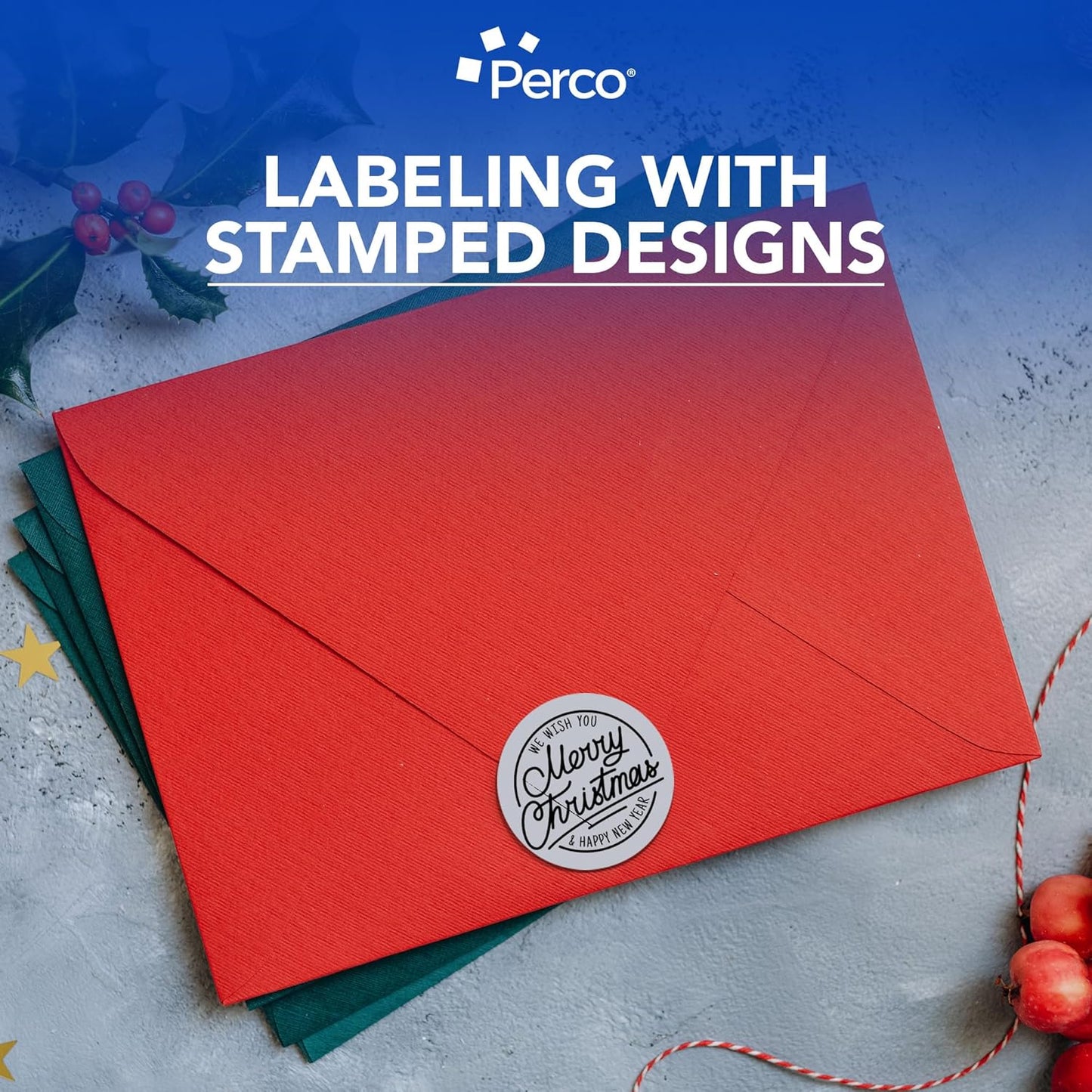 Perco Silver 3-Inch Round Circle Dot Sticker Labels with Permanent Adhesive for Wedding Invitations - 500 Labels per Roll - Vibrant Colors, Strong Adhesion - Made in USA