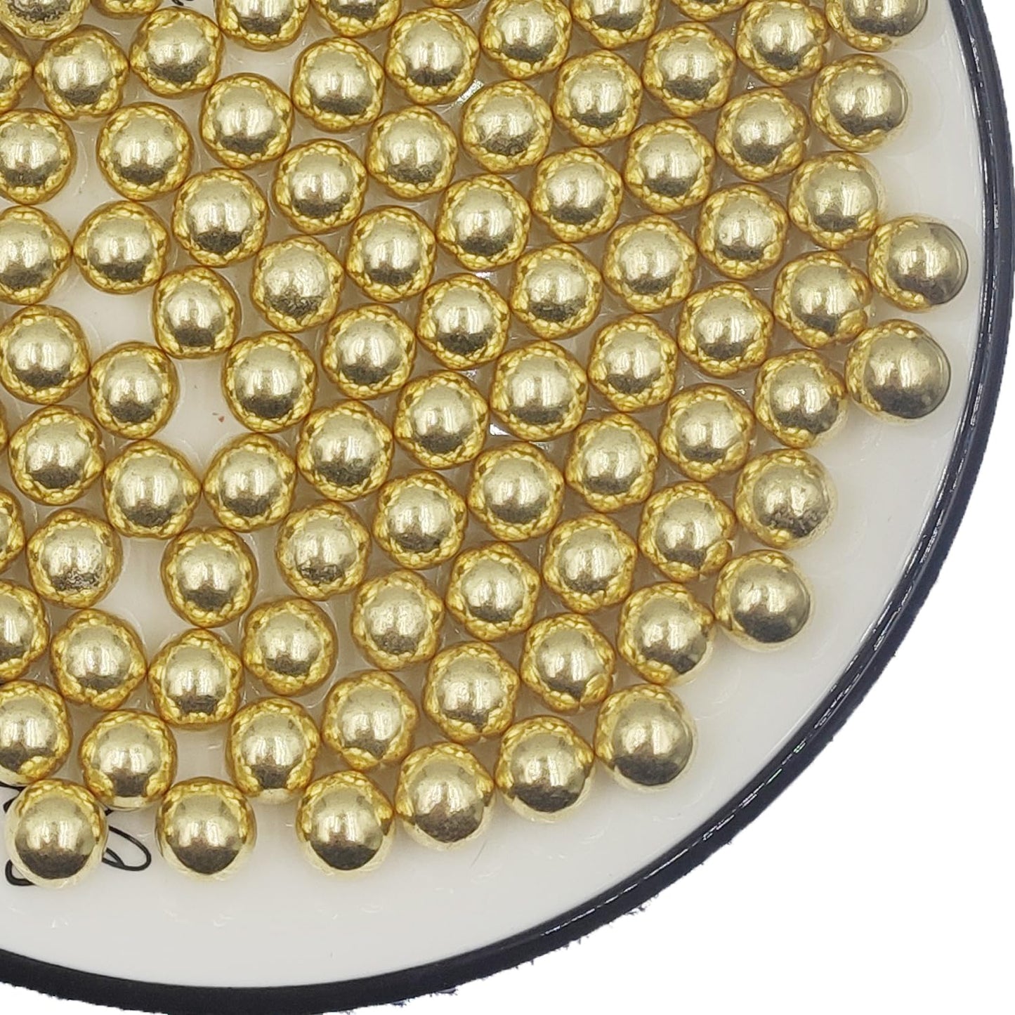 Gold Pearl Sugar Sprinkles 4.23 oz, 10mm Candy Pearls Ideal for Baking, Cake and Cupcake Toppers, Cookie Decoration, Ice Cream Topping, Wedding Shower Valentines Halloween Christmas