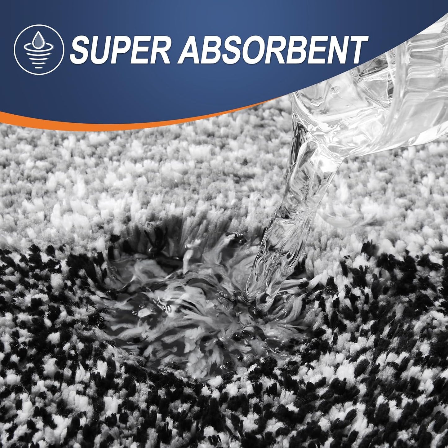 OLANLY Bathroom Runner Rugs 70x24, Extra Soft Absorbent Microfiber Bath Rugs, Rubber Backing, Quick Dry, Machine Washable Bath Mats for Bathroom Floor, Tub and Shower, Home Decor Accessories, Black