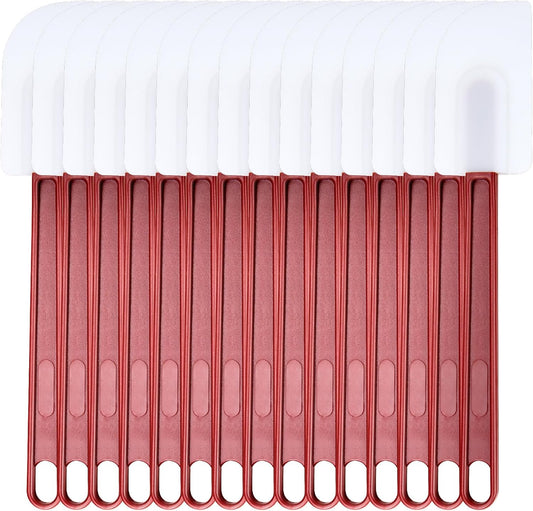 15 PCS Commercial Grade Silicone Spatulas Heat Resistant, 9.5-Inch Silicone Rubber Spatulas, Commercial Silicone Rubber Spatulas for Baking, Nonstick & BPA-Free