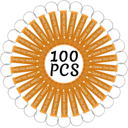 100PCS Personalized Bottle Opener Keychain Bulk Custom Beer Bottle Opener with Logo Text Engraved Wedding Bottle Opener Favors Customized Gifts for Guests Baby Shower Birthday Party-Gold