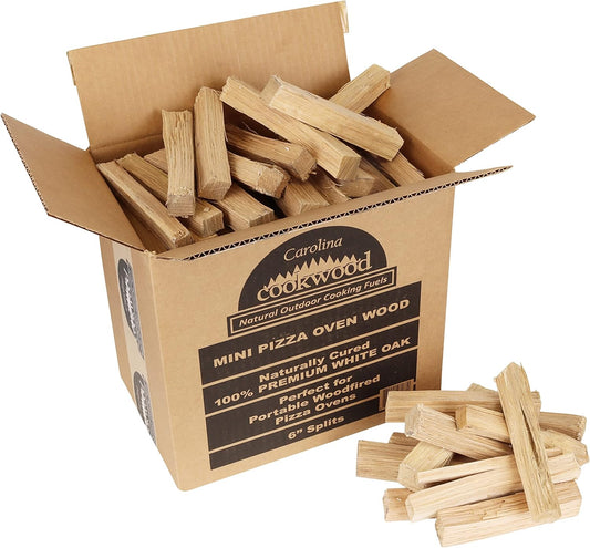 Mini Pizza Oven Wood 6 Inch Firewood Pizza Logs Naturally Cured White Oak Hardwood for Portable Wood Pizza Ovens 790 Cubic Inches, Approximately 12-14lbs