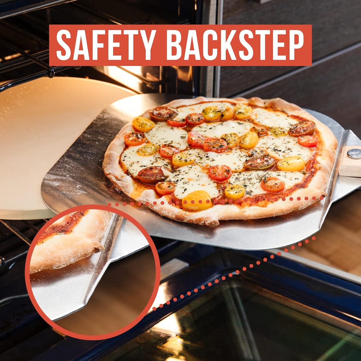 Chef Pomodoro Aluminum Metal Pizza Peel with Foldable Wood Handle for Easy Storage, Pizza Spatula, Gourmet Luxury Pizza Paddle for Baking Homemade Pizza Bread (12 x 14 inch + 14 inch Cutter)