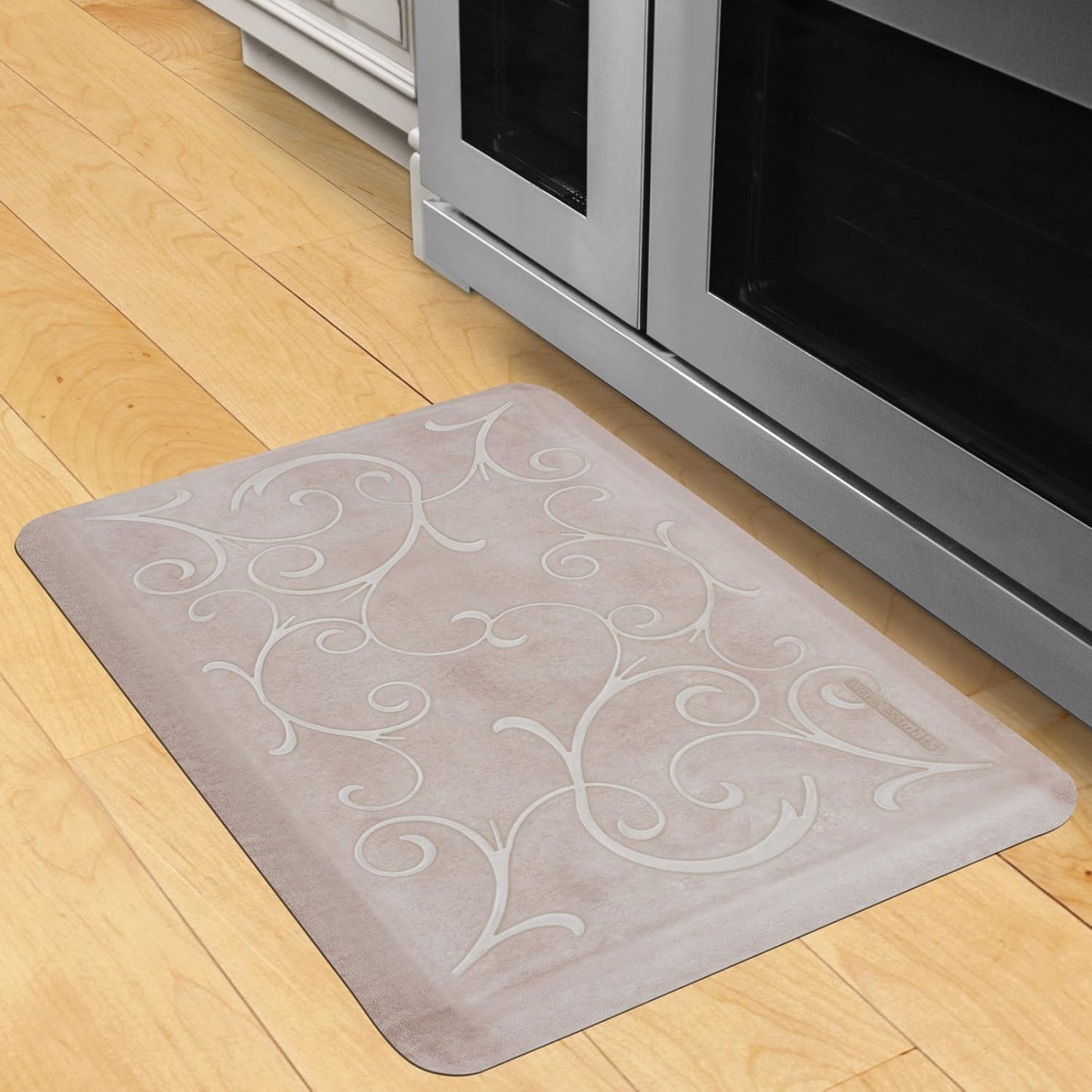 WellnessMats Bella Collection Anti-Fatigue Floor Mat, Polyurethane – Ergonomic Support Pad for Home, Kitchen, Garage, Office Standing Desk – Water Resistant - Made in USA