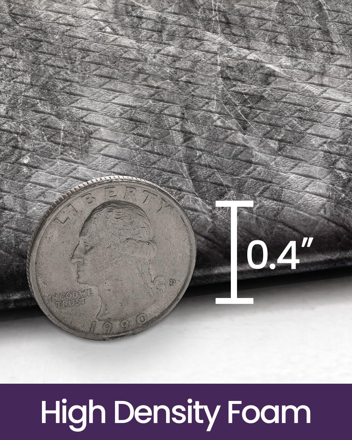 DEXI Kitchen Floor Mats Cushioned Anti Fatigue, 23x59 Large Wide Standing Comfort Runner Rug Waterproof, Marble Memory Foam Padded for Front Sink Laundry, Dark Grey