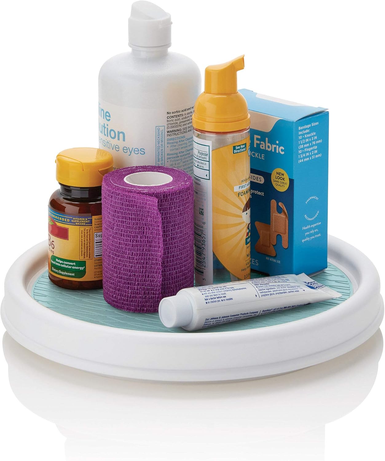 Copco 9 Inch Lazy Susan, 9-Inch, White/Aqua,5234750