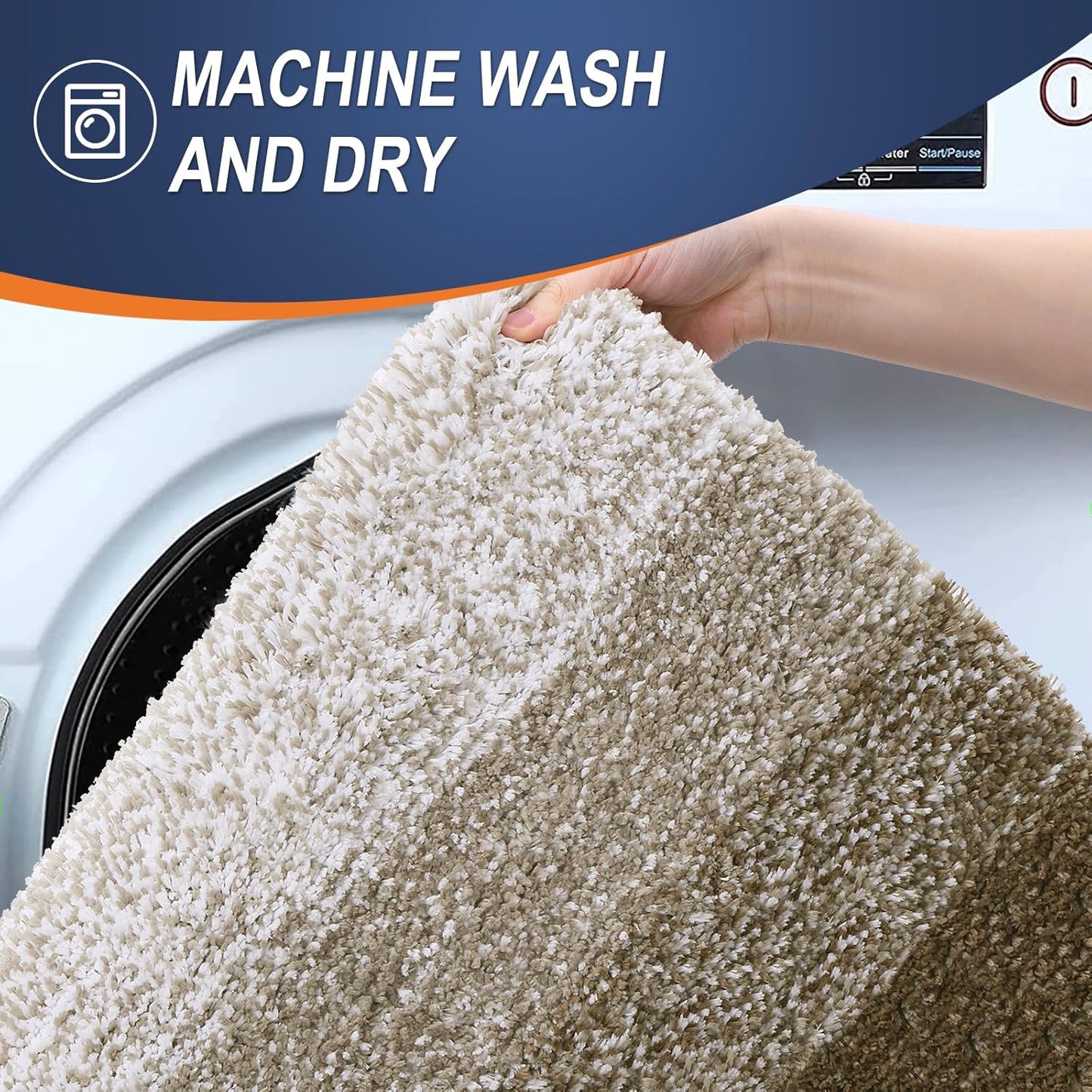 OLANLY Bathroom Runner Rugs 54x24, Extra Soft Absorbent Microfiber Bath Rugs, Rubber Backing, Quick Dry, Machine Washable Bath Mats for Bathroom Floor, Tub and Shower, Home Decor Accessories, Coffee