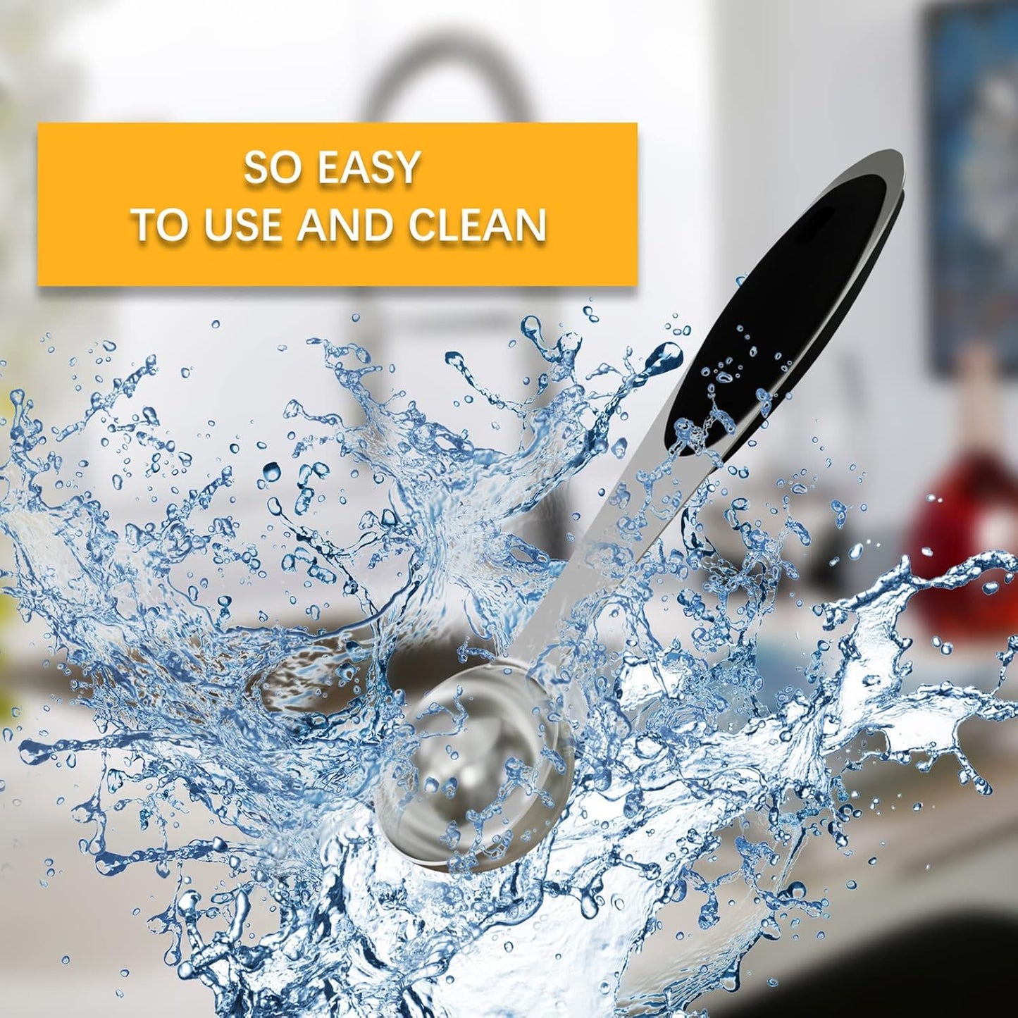 1PCS 1 Tsp(1/3tbsp, 1/6oz, 5ml) Single Measuring Spoon with Black Silicone Grip, Stainless Steel Individual Measure Scoop Only