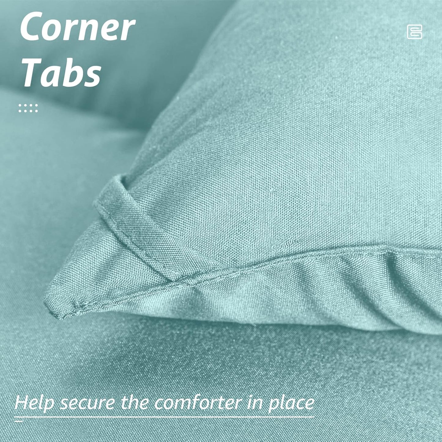 HYLEORY All Season King Size Bed Comforter - Cooling Down Alternative Quilted Duvet Insert with Corner Tabs - Winter Warm - Machine Washable - Turquoise