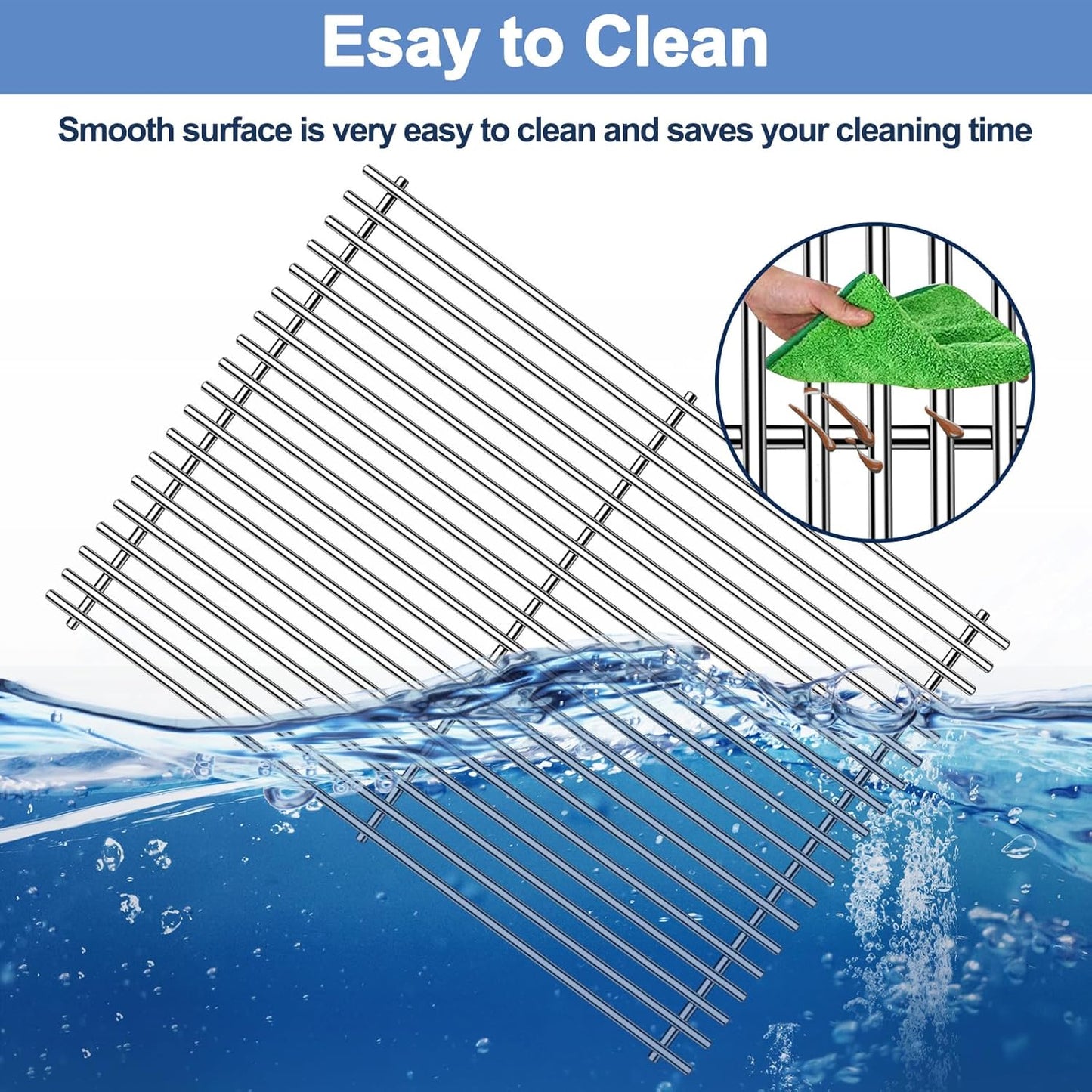 66095 Grill Grates with 66032 Flavorizer Bars for Weber Genesis 2 grill parts 300 Genesis II LX 300 Series ,Heat Deflector And Cooking Grids Replacement Parts For Weber Genesis ii E-310 E-315 S-335