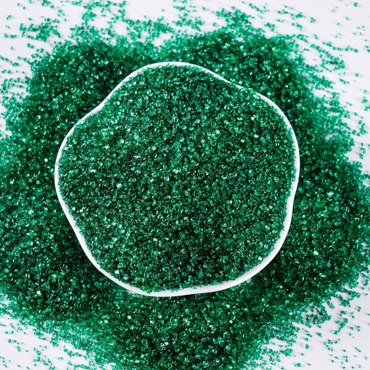 Kasvan Sanding Sugar Sprinkles - Edible Sugar Crystals, Baking Cake Decorations, Ice Cream Toppings cupcake Decorating, Wedding Party Chirstmas Supplies, 85g/3.2oz (Dark Green)