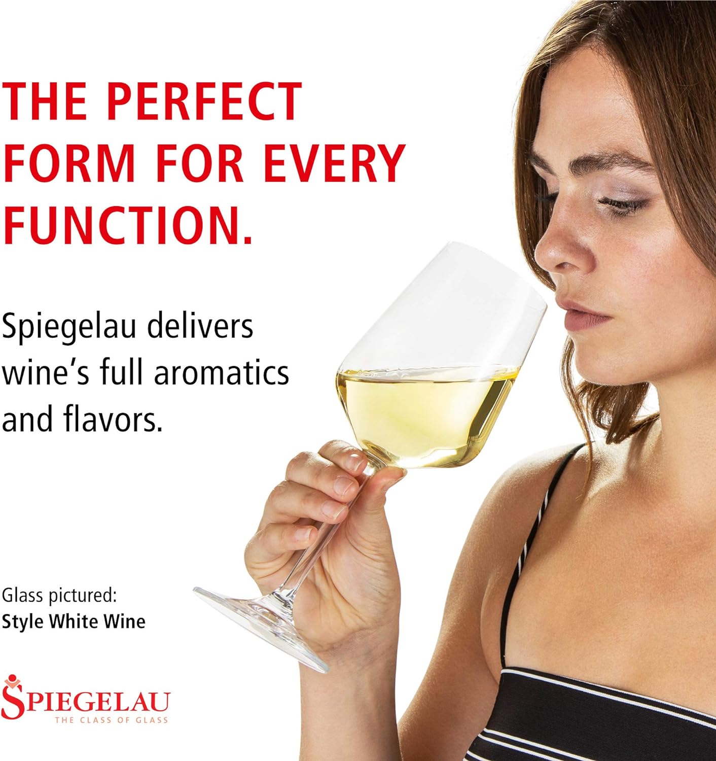 Spiegelau Style Burgundy Wine Glasses Set of 4 - European-Made Crystal, Classic Stemmed, Dishwasher Safe, Professional Quality Red Wine Glass Gift Set - 22.6 oz