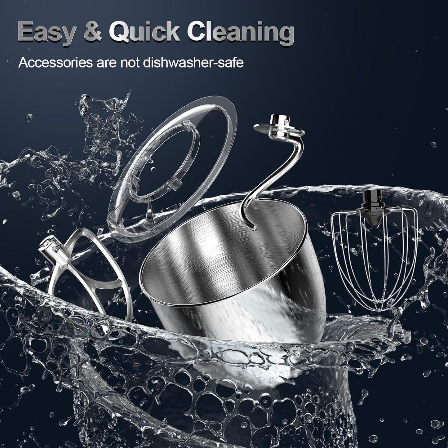 Stand Mixer, 6.5QT 10-Speed Tilt-Head Electric Stand Mixer, 3-In-1 Kitchen Mixer with Bowl, Dough Hook, Whisk and Beater, Food Mixer for Baking, Cake and Most Home Cooks, Beige