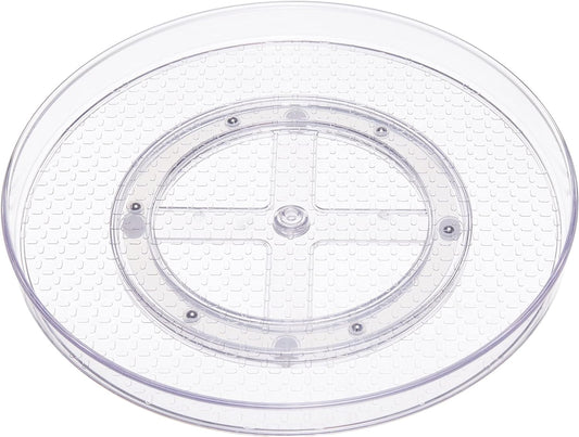 Amazon Basics Clear Lazy Susan Turntable Organizer, 12-Inch, 2-Pack