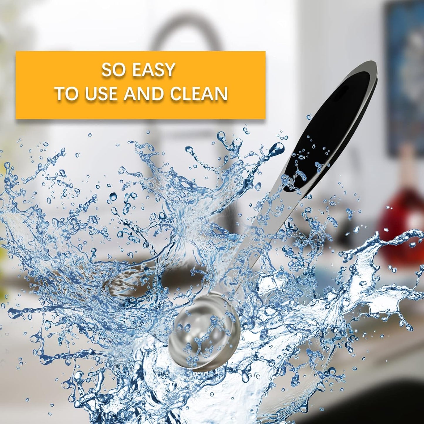 1PCS 1/2 Tsp(1/6tbsp, 2.5ml) Single Measuring Spoon with Black Silicone Grip, Stainless Steel Individual Measure Scoop Only