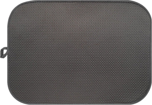 Dark Gray Dish Drying Mats 20" x 15", XL Kitchen Drying Mat for Counter, Microfiber Dish Dryer Mat, Microfiber Dish Rack Mat, Foldable Dish Drying Pad for Dishes, Pots, Pans (Dark Gray)