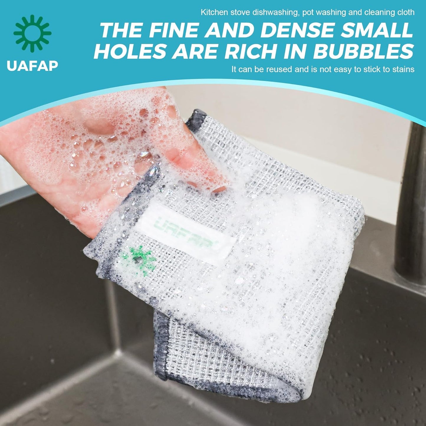 12 PCS Non Scratch Wire Dishcloth, Cleans Fast Without Scratching, Stands Up to Stuck-on Grime, Multi-Surface Safe, Wire Dishwashing Rag Cleaning Power for Everyday Jobs 7.87“ x 7.87”