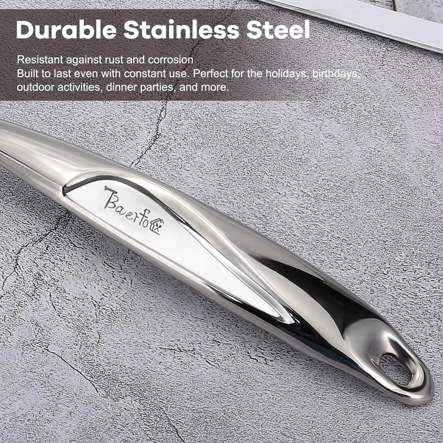 Kitchen Utensils, Contains Soup ladle, Spaghetti Claw, Wok Turner Shovel, Slotted Turner, Premium Stainless Steel, No rust, Dishwasher Safe (Slotted Spatula)