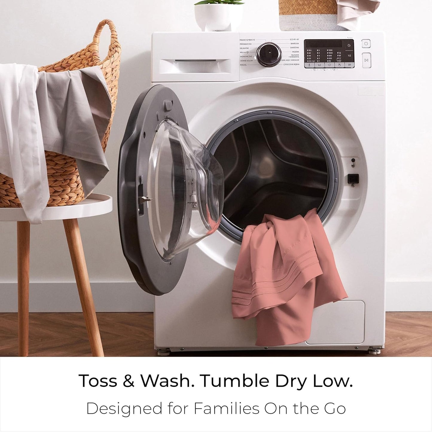 Mellanni Full Sheets Set - 4 PC Iconic Collection Bedding - Hotel Luxury, Extra Soft, Cooling Bed Sheets - Wrinkle, Fade, Stain Resistant (Full, Coral)