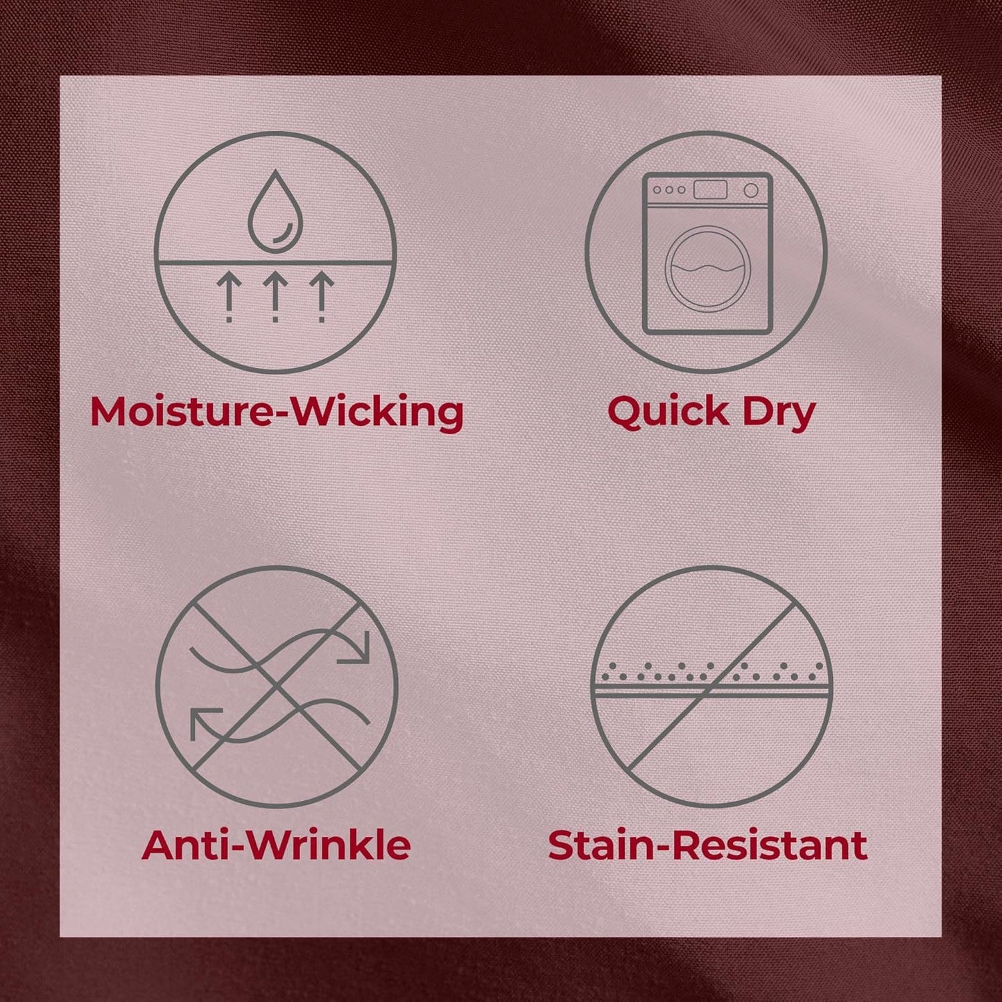 Mellanni Twin Sheets Set - 3 PC Iconic Collection Bedding - Hotel Luxury, Extra Soft, Cooling Bed Sheets - Wrinkle, Fade, Stain Resistant (Twin, Burgundy)