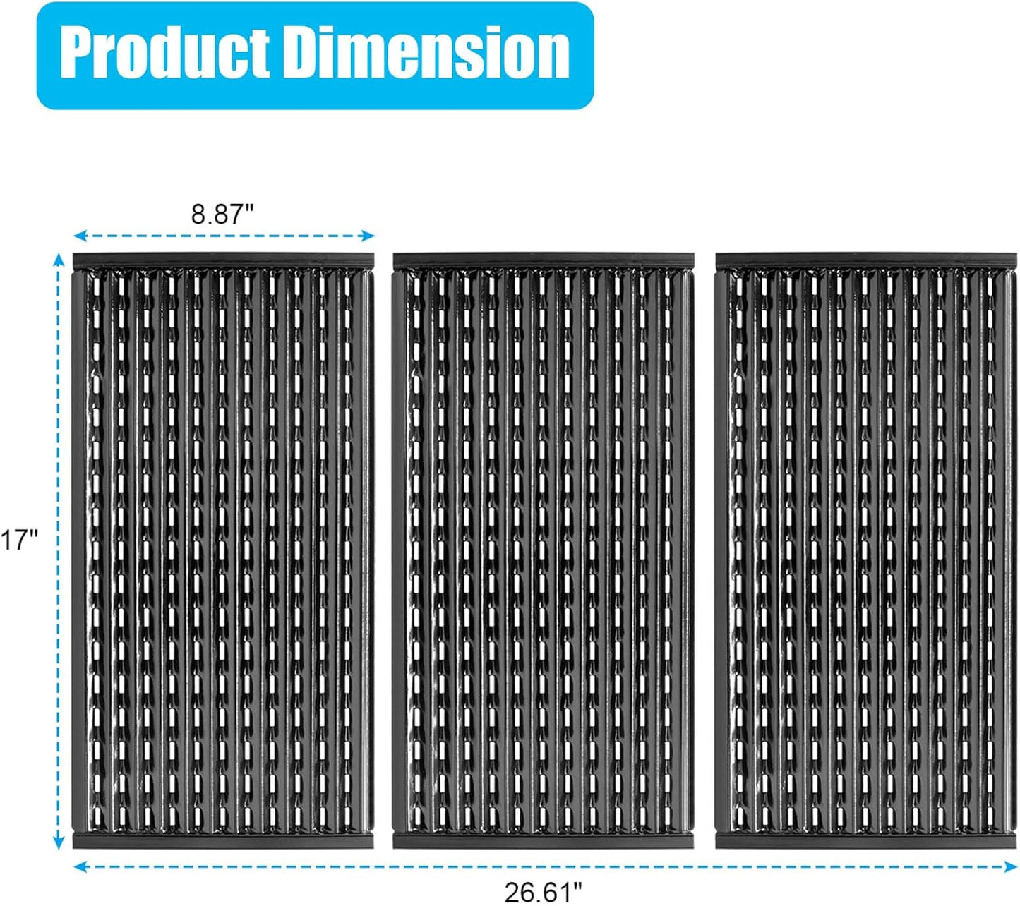 Grill Grates for Charbroil Performance TRU-Infrared 450 3-Burner 463370719 463371719 463371116 463371316,Emitter Plates for CharBroil G460-0500-W1 Replacement Parts, 3 Pack