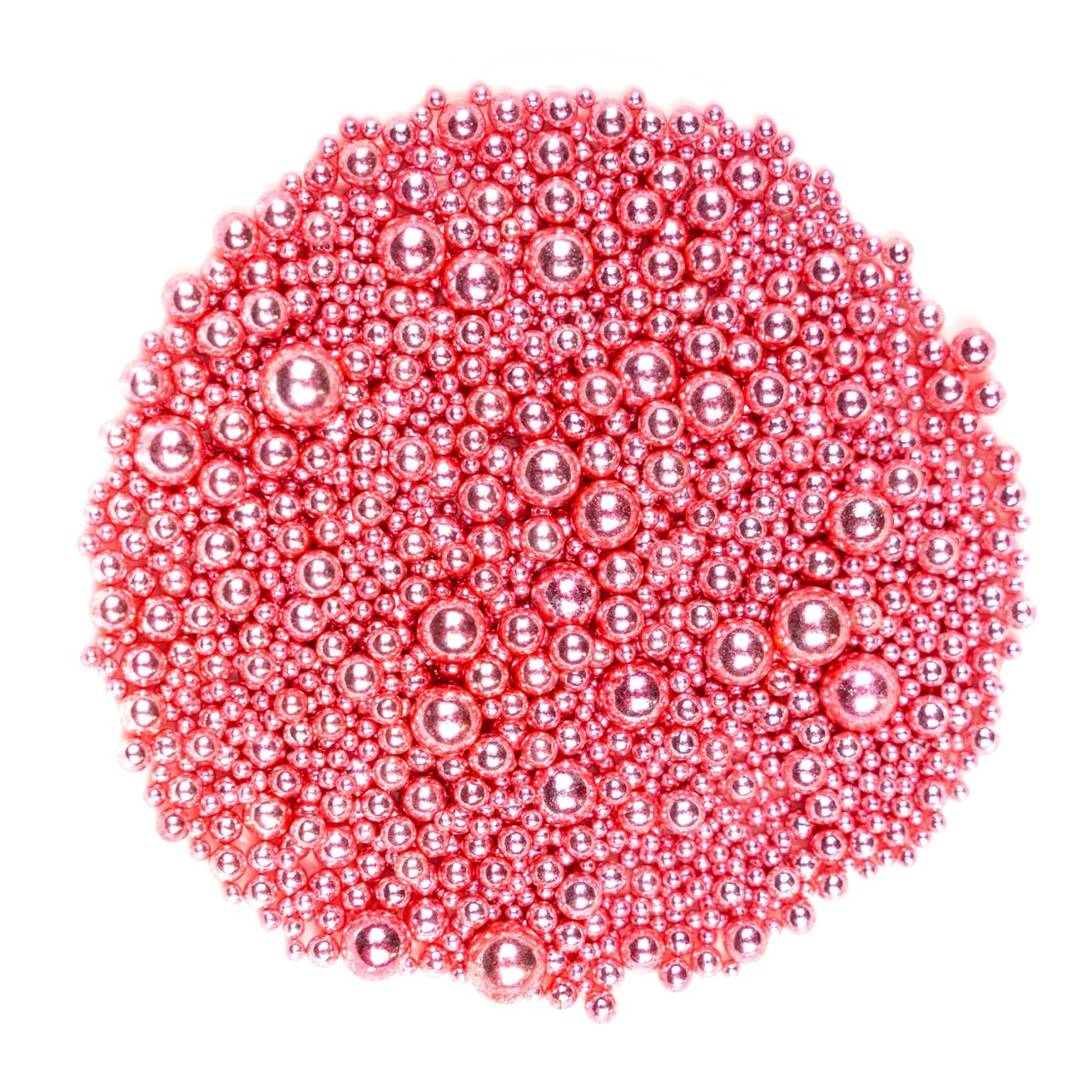 Dazzjoy Edible Rose Gold Pearl Sugar Candy Sprinkles, Mix Size, 4.58oz, Sprinkles for Cupcake Decorating, Baking Cake Decorations, Wedding Party Valentines Easter Supplies
