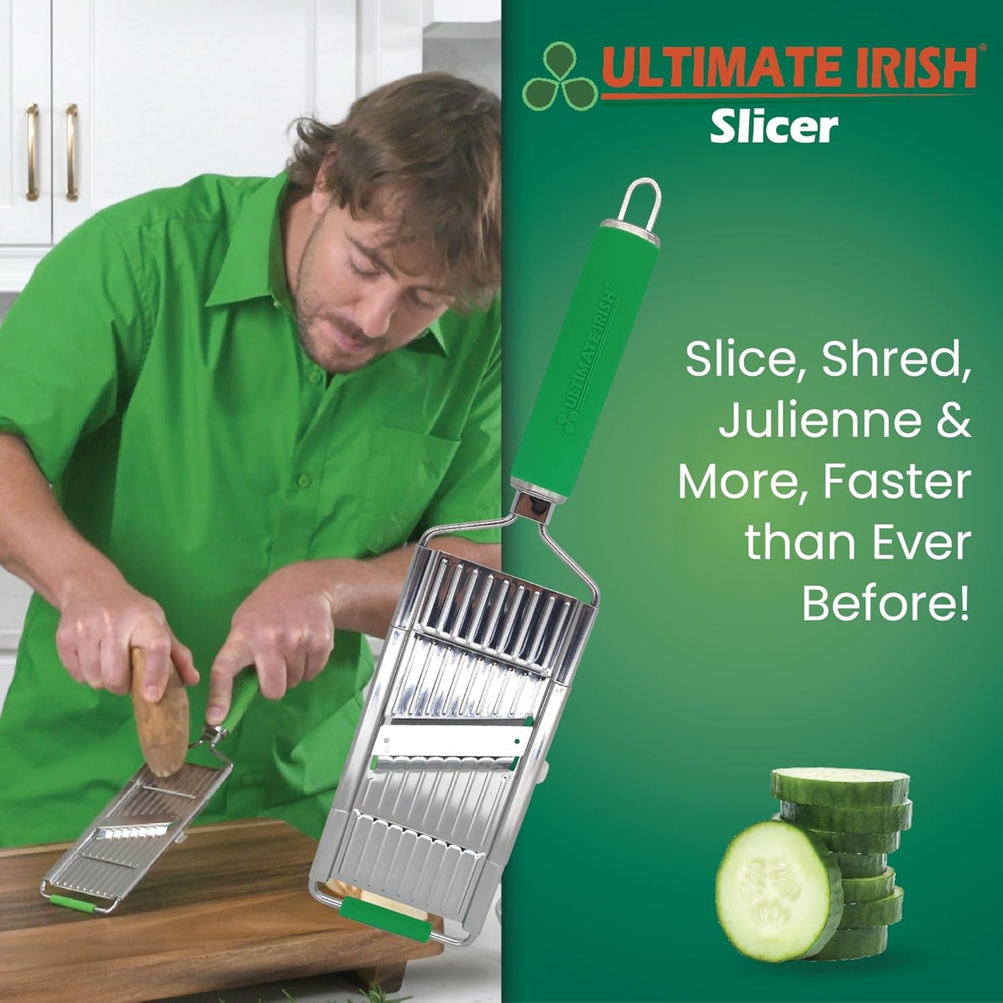 Slicer – Amazing Veggie Slicer for Effortless Kitchen Prep Made Simple! – Use it as a Food Shredder, & Grater - Multifunctional with Non-Slip Handle & Base