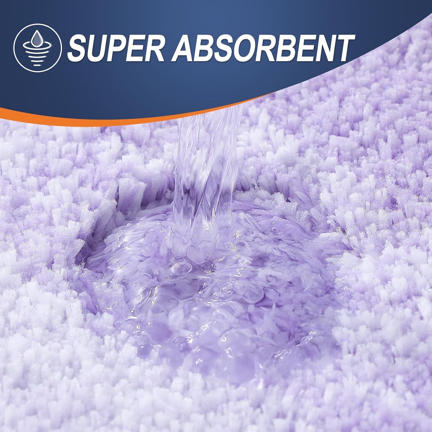 OLANLY Bathroom Rugs Mat 30x20, Extra Soft Absorbent Microfiber Bath Rugs, Rubber Backing, Quick Dry, Machine Washable Bath Mat for Bathroom Floor, Tub and Shower, Home Decor Accessories, Light Purple