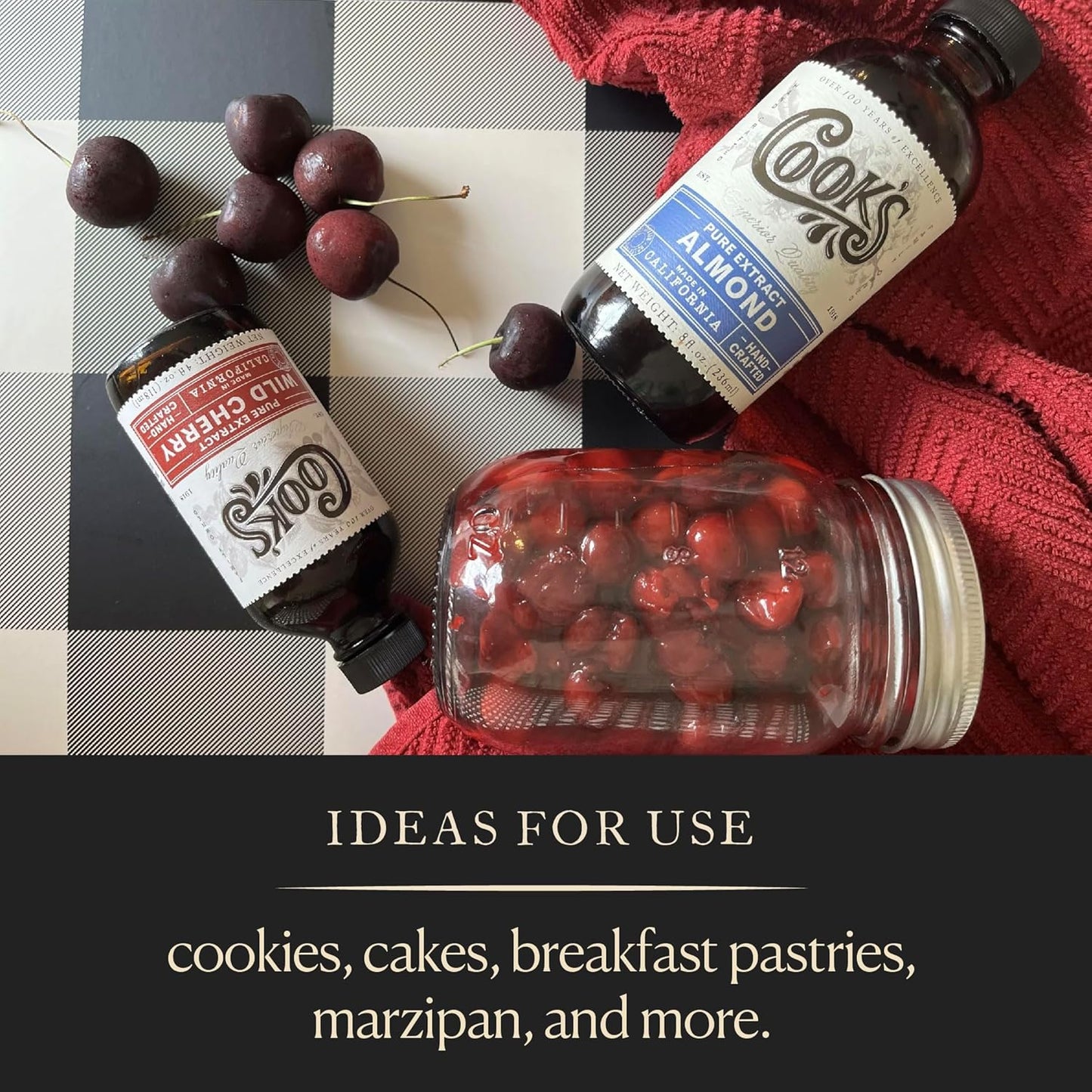 Cook’s, Pure Almond Extract for Baking, Cooking, and Mixology, Allergen Free Almond Flavoring Extract, 32 oz