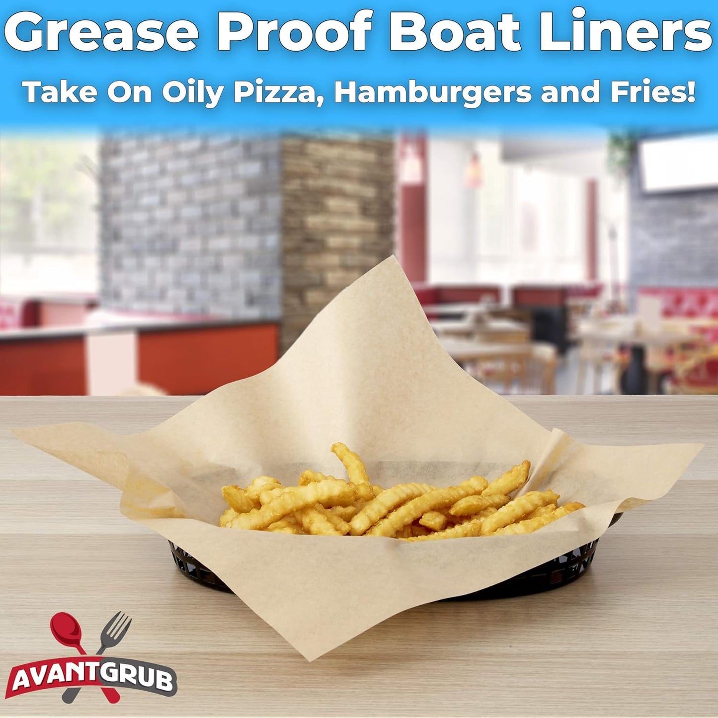 Eco Friendly, Grease Proof 12" x 12" Deli Wrap 250 Pk. Best Kraft Food Wrapping Paper Sheets for Picnic, Festival, Fair or BBQ. Perfect Liner for Tray, Basket or Boat. Quality Bulk Restaurant Supply