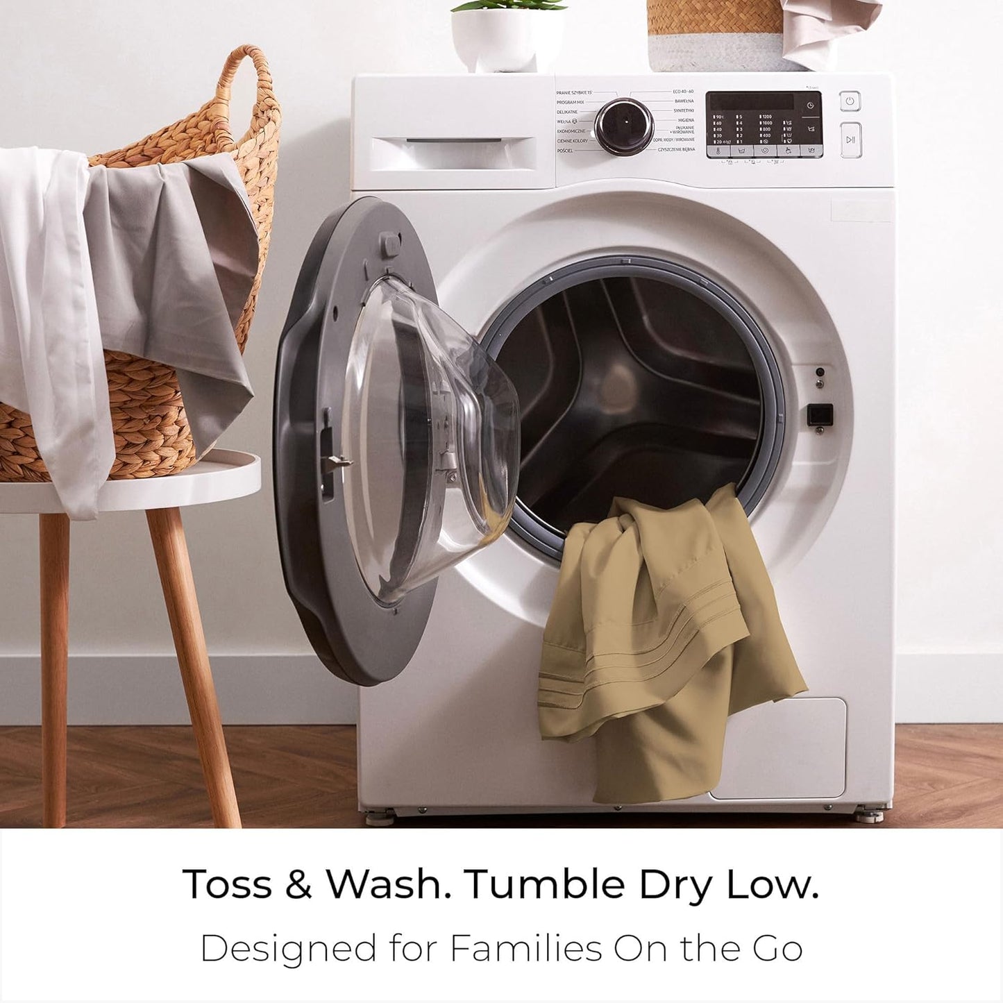 Mellanni King Sheets Set - 4 PC Iconic Collection Bedding - Hotel Luxury, Extra Soft, Cooling Bed Sheets - Wrinkle, Fade, Stain Resistant (King, Gold)