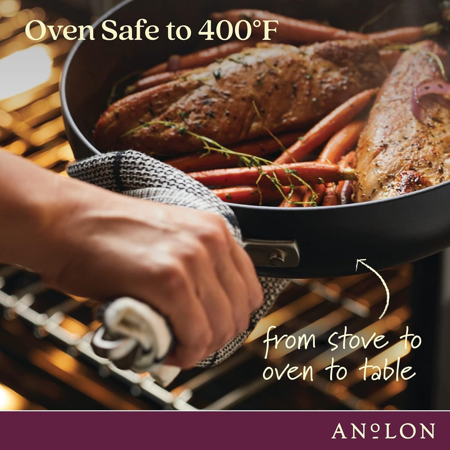 Anolon Advanced Home Hard-Anodized Nonstick Skillets (2 Piece Set- 10.25-Inch & 12.75-Inch, Onyx)
