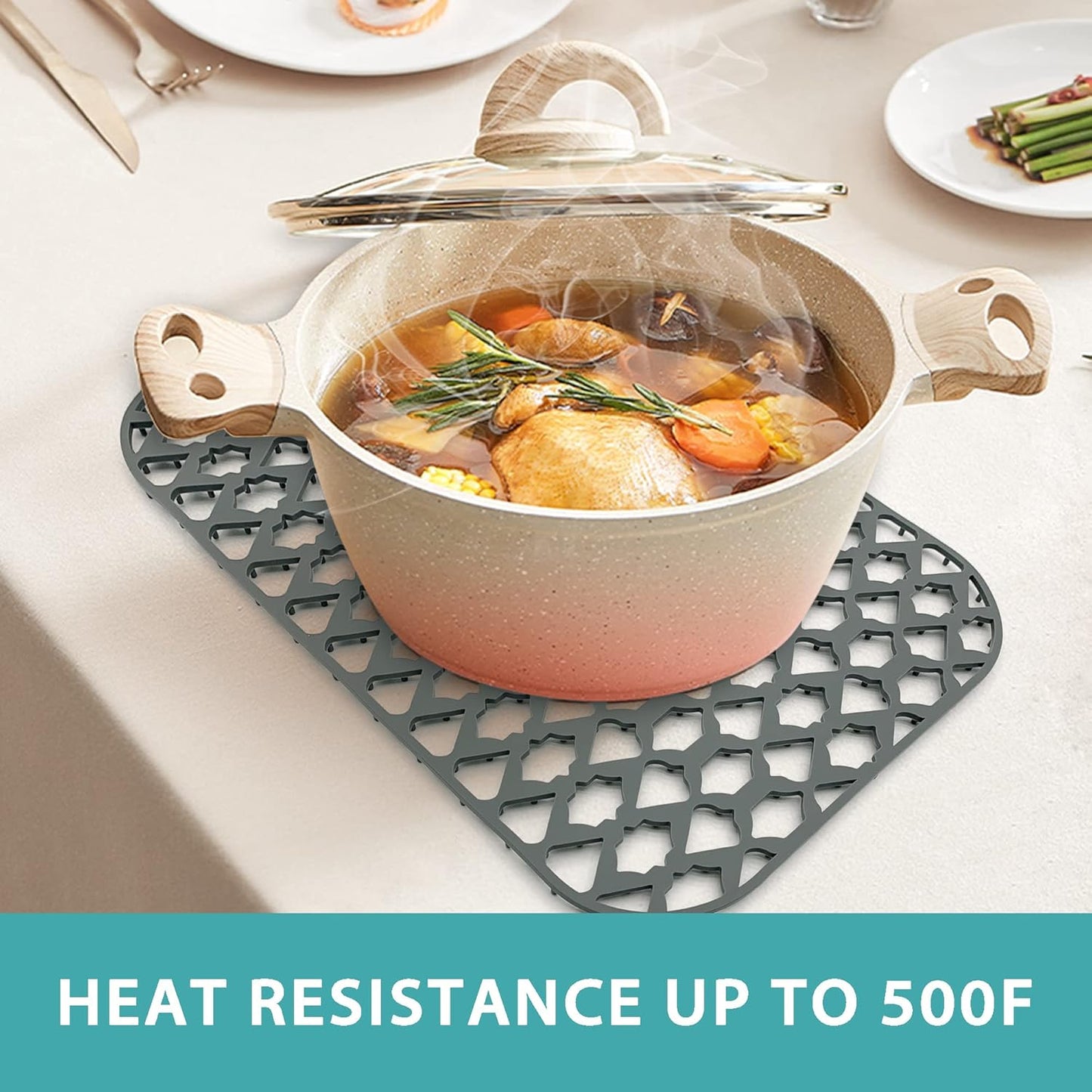 Sink Protectors for Bottom of Kitchen Sink 13x11 &16x12 &21x16 &22x13 &24x13 &26x14 &28x14 &30x16, Large Farmhouse Silicone Mats Grid (19”x14”, Rear Drain)