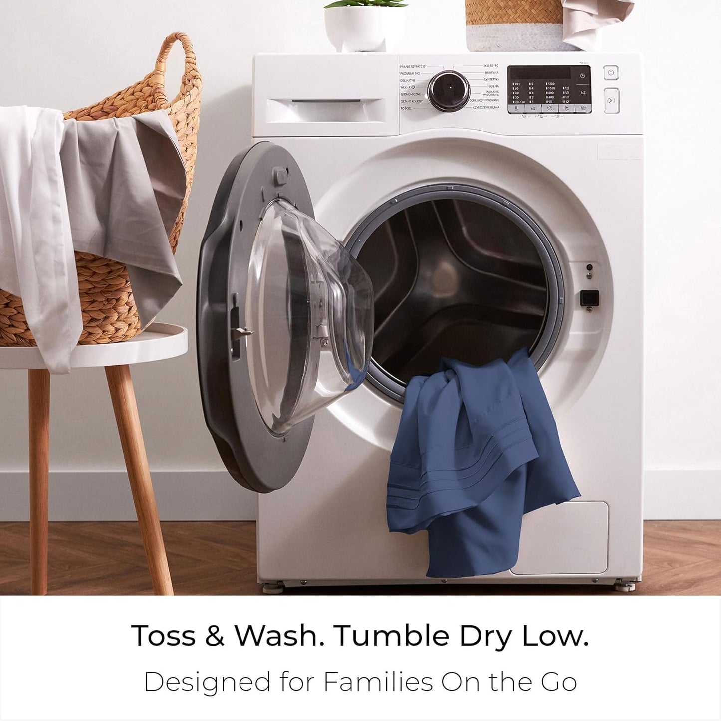 Mellanni California King Sheets Set - 4 PC Iconic Collection Bedding - Hotel Luxury, Extra Soft, Cooling Bed Sheets - Wrinkle, Fade, Stain Resistant (Cal King, Blue Nova)