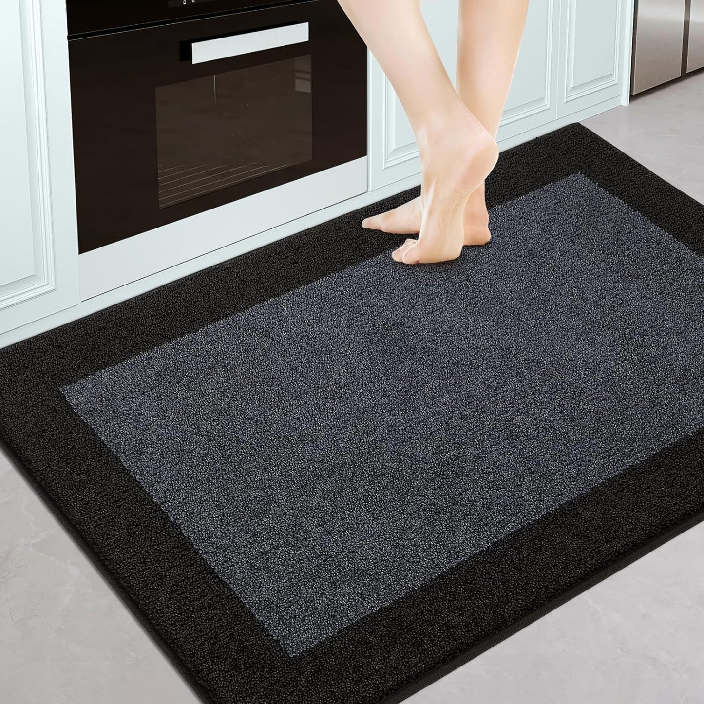 Machine Washable Kitchen Rug 32" x 48", Non Slip Indoor Door Rug, Absorbent Entrance Runner Rug for Bedroom, Hallway, Bathroom, Floor