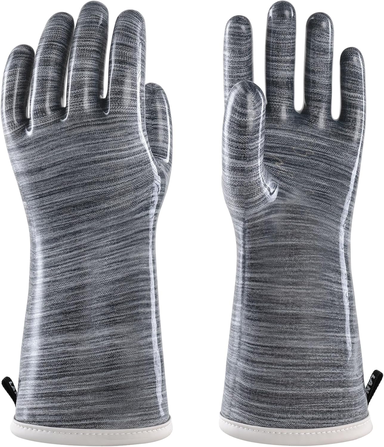 wahoo Liquid Silicone Smoker Oven Gloves, Food-Contact Grade, Heat Resistant Gloves for Cooking, Grilling, Baking, Grey, Large