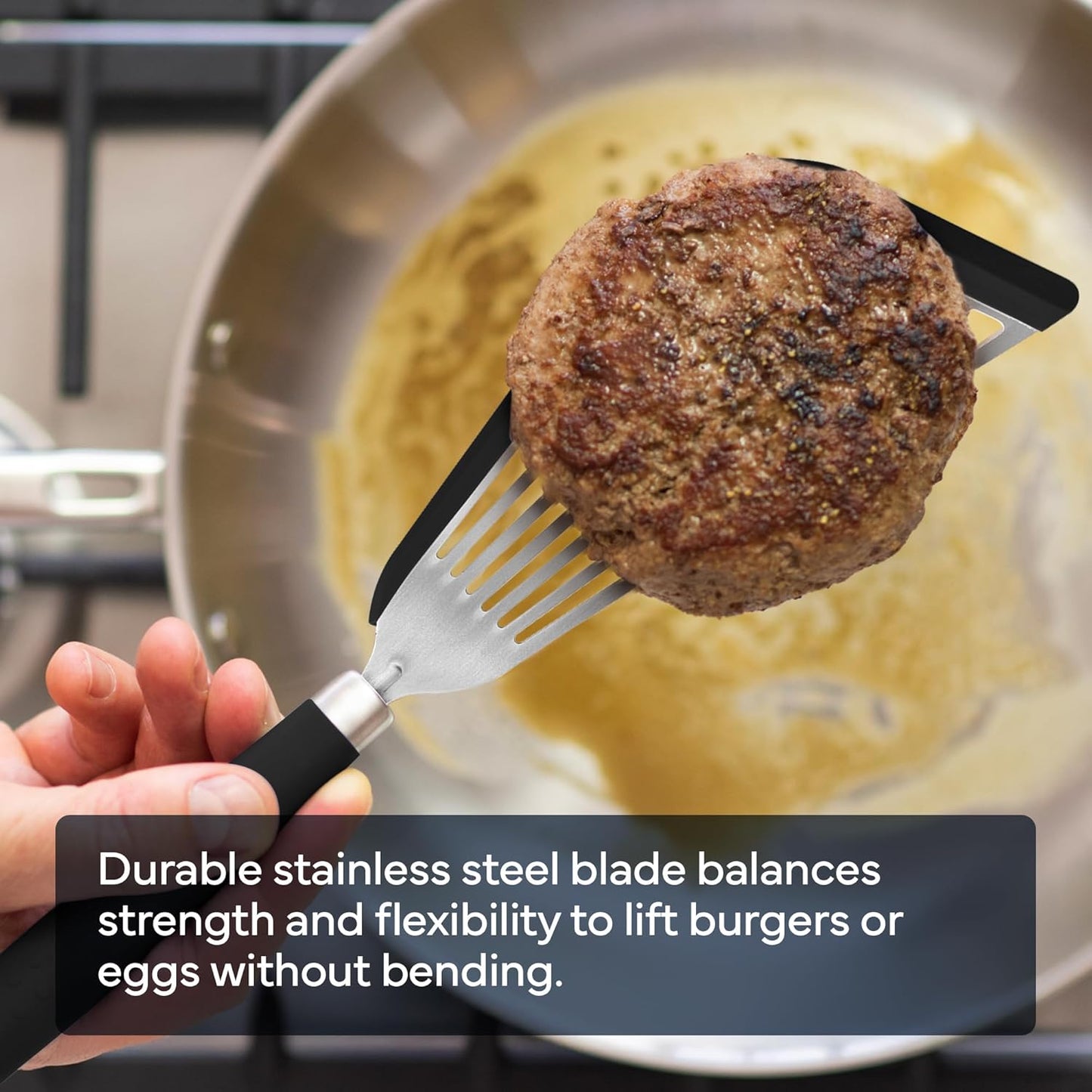 Misen Fish Silicone Spatula - Slotted Turner for Cooking - Perfect for Frying - Heat Resistant - Dishwasher Safe -1mm Thick Flexible Flipper - Soft Silicone Grip Handle for Easy Use